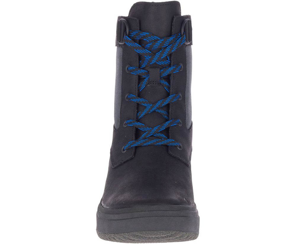 Merrell Boots Black - Haven Mid Lace Waterproof - Womens 28LUBWTZG